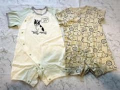 【未使用】2枚セット　半袖ロンパース 80cmのサムネイル