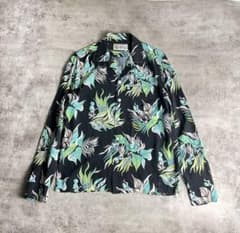 西*村様 WACKO MARIA ワコマリア 長袖 アロハシャツ レーヨン 総柄 西*村様 WACKO MARIA ワコマリア 長袖 アロハシャツ レーヨン 総柄