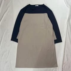 ANNA LUNA アンナルナ バイカラー ワンピース ネイビー ベージュ