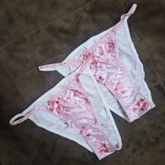 L フローラルサテン ピンクショーツ 2枚組のサムネイル