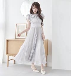 ロゼミュ RoseMuse シフォンプリーツドレス グレーのサムネイル