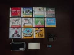 Nintendo DS Lite 本体 ホワイト ソフト11本 ソフトケース他のサムネイル