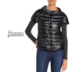 美品 HERNO 36 ICONICO エミリア ケープ ダウンベスト 半袖 - メルカリ