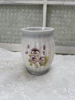 イマン　パンジーブルー　フラワーベース　陶器　imane 花瓶のサムネイル