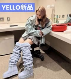 レア YELLO 厚底ブーツ KIKI LOOSE FIT LONG BOOTS - メルカリ