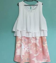 ♡花柄ガーリーワンピース♡ （新品）4555円→4200のサムネイル