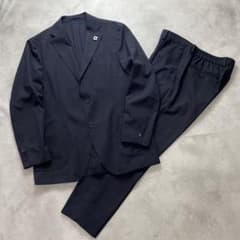 ラルディーニ スーツ セットアップ イタリア製 ブートニエール ネイビー 希少XL/美品✨ラルディーニ アンコン スーツセットアップ