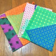 綾鷹 × 和柄巾着 4枚セットのサムネイル