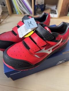 Mizuno ベルクロ式安全靴 レッド/ブラックのサムネイル