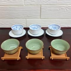 有田焼福幸窯湯呑み茶碗　菓子皿付き茶托 メルカリ - セット 茶托 湯呑み 福幸窯 有田焼2種セット】彩堂窯 10客分セット 食器