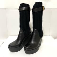 GUCCI グッチ ブーツ レザーとニットの組み合わせ ブラック サイズ37美品 楽天市場】【名東】【GUCCI】グッチ アンクルブーツ 670397