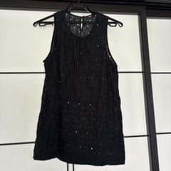 UNIQLO ノースリーブ チュニック ブラック L