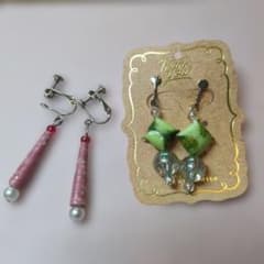 ハンドメイド イヤリング 2種セット - 4