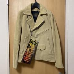 [最終値下げ/未使用]vansonバンソンC2Rダブルライダースベージュ36 最終値下げ/未使用]vansonバンソンC2Rダブルライダースベージュ36