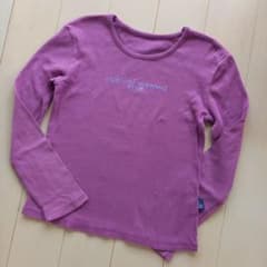 140cm パープルロングTシャツ　コットン100% 子供服のサムネイル