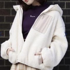 OLIVE des OLIVE ボアジャケット フード アイボリー アウター