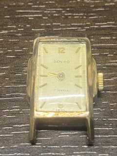不動ジャンク】DEN-RO レディース腕時計 アンティーク腕時計 K18ケース 