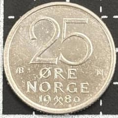 1980 キューバ　 銀貨  外国 硬貨 古銭 外国古銭 記念硬貨 ノルウェー 25オーレ 1980年 オーラブ5世 外国コイン 古銭 - メルカリ