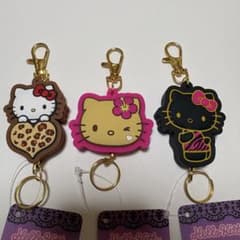 ハローキティ ダイカットラバーリールキーホルダー 3種セットのサムネイル
