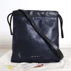 MARNI マルニ ミュゼオ ソフト ドローストリング レザー ショルダーバッグ