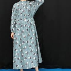 お値下げ ○ didizizi テンセルローン 葉と女柄ワンピースのサムネイル
