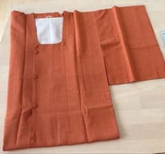 美品 正絹 道行コート オレンジ 裏地鶏柄 和装コート 着物コート 羽織のサムネイル