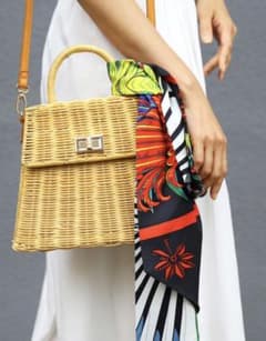 TRAPEZE RATTAN BAG Ameri Vintageのサムネイル