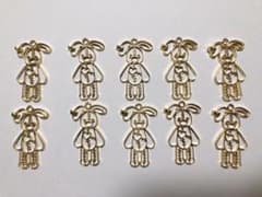 レジン空枠 つぎはぎ うさぎ 10個のサムネイル