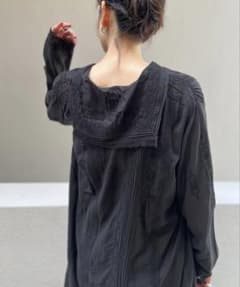 Curensology レース刺繍チュニック セーラーカラー ブラック - メルカリ
