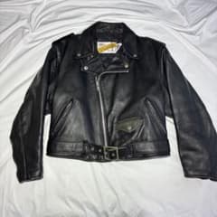 (希少)Schott 608W ダブルライダースジャケット ブラック サイズ12のサムネイル