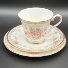 ロイヤルドルトン　カントン　トリオセット② ロイヤルドルトン カントン トリオ セット シノワズリ 金彩 英国
