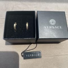 VERSACE ゴールドフープピアス DG28444 ヴェルサーチェ グレカ - メルカリ