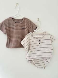 【baker】韓国子供服 90 3点セット ボーダー 半袖 Tシャツ ブルマのサムネイル