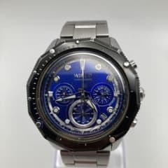 SEIKO WIRED クロノグラフ 新品電池 稼働品 ブルー文字盤のサムネイル