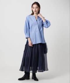UNITED ARROWS シャンブレー オーガンザ ポケット スカートのサムネイル