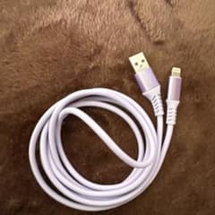 iPhone充電ケーブル1.5mシリコンパープルのサムネイル