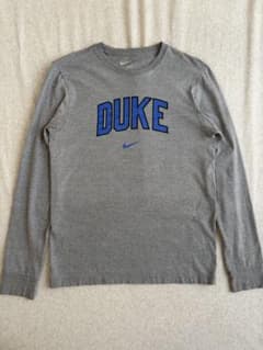 00s NIKE DUKE大学 ロゴプリント 長袖カットソー グレーのサムネイル
