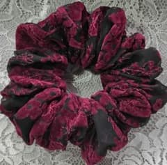 シュシュ(ベロア)⭐ハンドメイド - 3