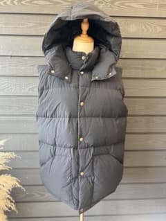 THE NORTH FACE フード付きダウンベスト ブラックのサムネイル