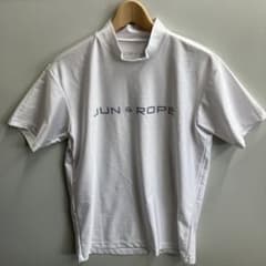 M*e様 JUN & ROPE メンズ モックネックシャツ ホワイトMサイズ ゴ