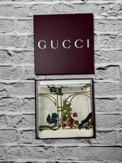 良品 Gucci アニマル&フローラル スカーフ w14326-0320-1 - メルカリ