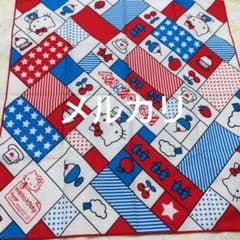 【新品】ハローキティ　ハイビスカス　トロピカル　バンダナ　大判ハンカチ　レトロ 新品】ハローキティ ハイビスカス トロピカル バンダナ 大判ハンカチ