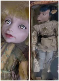 【２体セット】希少/中古　ダーククリスタル ジェン & キーラ ドールフィギュア 2体セット】希少/中古 ダーククリスタル ジェン & キーラ