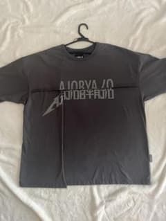 AJOBYAJO Tri Logo Mixed T-Shirtチャコール　y2kのサムネイル