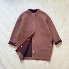 極美品✨ELENDEEK ラクーンミックスWカーディガン　小豆色 極美品✨ELENDEEK ラクーンミックスWカーディガン 小豆色 - メルカリ