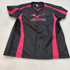 MIZUNO バレーボール ウォームアップシャツ ブラック ピンクのサムネイル