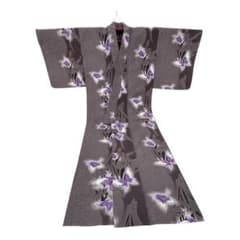 浴衣】山本寛斎 モカパープル 蝶々 綿 - メルカリ