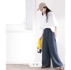 クラシカルエルフ 動くたび綺麗。ゆるっとフレアテンセルパンツ。のサムネイル