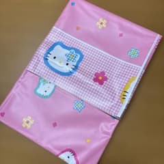 希少✨ハローキティ カオハナ テーブルクロス 1997年 千鳥模様 レトロ