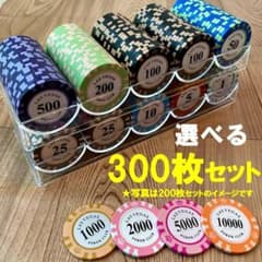 早い者勝ち】新品 300枚 セット ポーカーチップ カジノチップ
